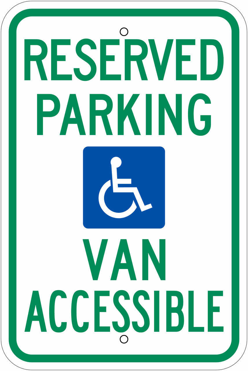 Handicapped Van Accessible Eco Parking HDCP Signs 