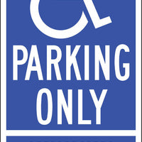 Handicapped Parking Fine, California - Eco Parking Signs