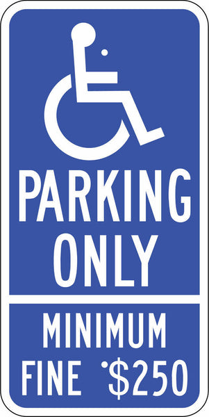 Handicapped Parking Fine, California - Eco Parking Signs