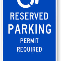 Handicapped Parking Permit Required, Connecticut - Eco Parking Signs