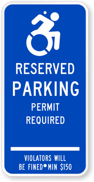 Handicapped Parking Permit Required, Connecticut - Eco Parking Signs