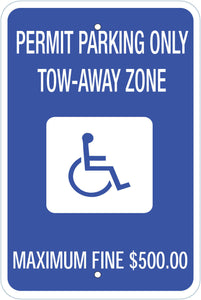 Handicapped Permit Parking Georgia Eco Parking HDCP Signs 