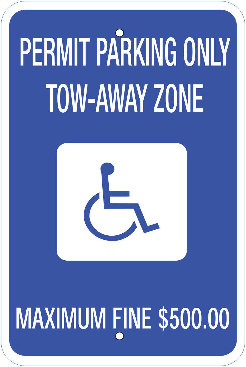 Handicapped Permit Parking Georgia Eco Parking HDCP Signs 