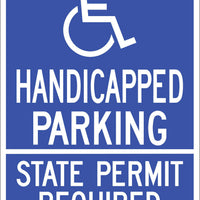 Handicapped Parking State Permit Eco Parking HDCP Signs 