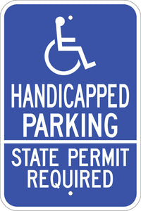 Handicapped Parking State Permit Eco Parking HDCP Signs 
