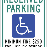 Handicapped Reserved Parking, Nevada Eco Parking HDCP Signs 
