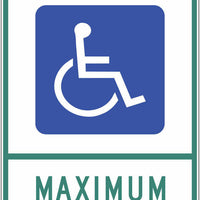 Handicapped Reserved Parking, N. Carolina - Eco Parking Signs