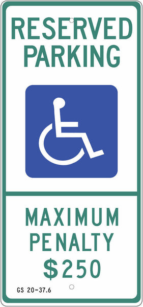 Handicapped Reserved Parking, N. Carolina - Eco Parking Signs