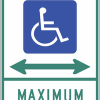 Handicapped Reserved Parking with Arrow, N. Carolina - Eco Parking Signs
