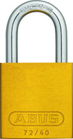 Aluminum Safety Padlocks Keyed Different 1.5 Inch Shackle - Yellow
