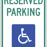 Handicapped Reserved Parking, Wyoming Eco Parking HDCP Signs 