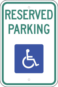 Handicapped Reserved Parking, Wyoming Eco Parking HDCP Signs 