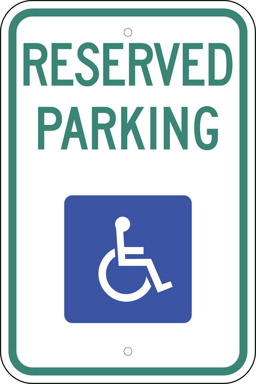 Handicapped Reserved Parking, Wyoming Eco Parking HDCP Signs 