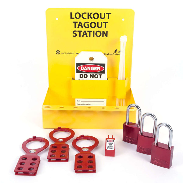 RecycLockout Mini Lockout Station | 3 Aluminum Locks - Stocked | 2723