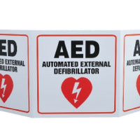 TRI-VIEW, AED AUTOMATED EXTERNAL DEFIBULLATOR, 7.5X20, RECYCLE PLASTIC