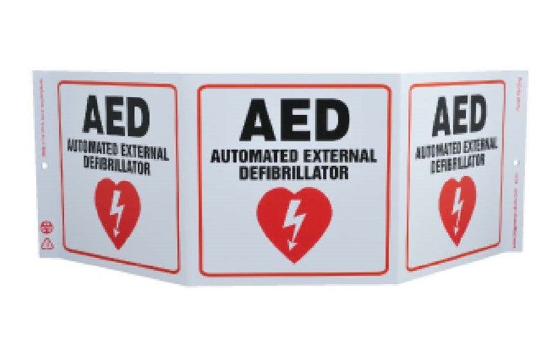 TRI-VIEW, AED AUTOMATED EXTERNAL DEFIBULLATOR, 7.5X20, RECYCLE PLASTIC