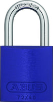 Aluminum Safety Padlocks Keyed Different 1.5 Inch Shackle - Blue
