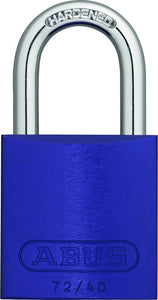 Aluminum Safety Padlocks Keyed Different 1.5 Inch Shackle - Blue