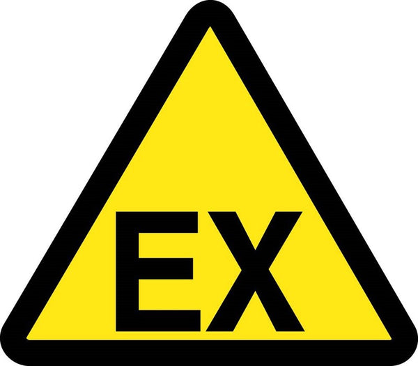 LABEL, GRAPHIC FOR EXPLOSIVE ATMOSPHERE HAZARD, 2IN DIA, PS VINYL