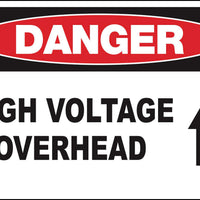 High Voltage Overhead Up Arrow Eco Danger Signs