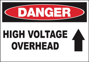 High Voltage Overhead Up Arrow Eco Danger Signs