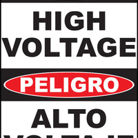 High Voltage Bilingual Eco Danger Signs Available In Different Materials