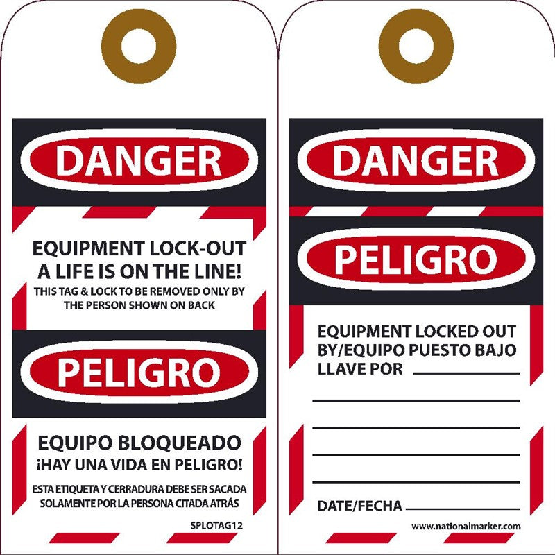 Danger Equipment Lock-Out A Life Is On The Line | SPLOTAG12