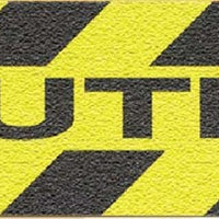GRIT CLEATS, ANTI SLIP CLEAT, CAUTION, BLK/YELLOW, 6X24