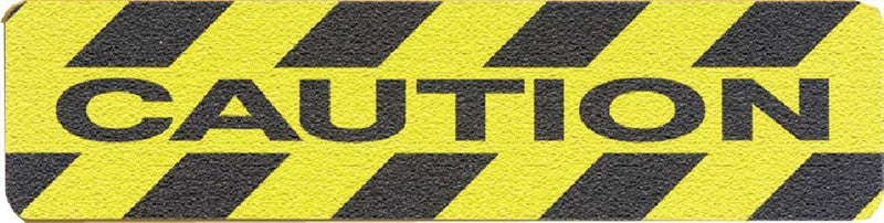 GRIT CLEATS, ANTI SLIP CLEAT, CAUTION, BLK/YELLOW, 6X24