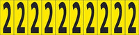 NUMBER CARD, 2" 2 (10 NUMBERS/CARD), PS CLOTH