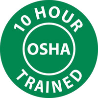 10 HOUR OSHA TRAINED, 2" DIA, PS VINYL, 25/PK