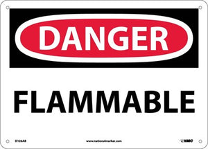 DANGER, FLAMMABLE, 7X10, RIGID PLASTIC
