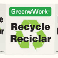 Green@Work Recycle Bilingual TriView Sign | 3010