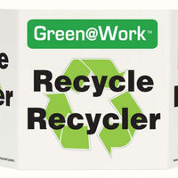 Green@Work Recycle Bilingual TriView Sign | 3011