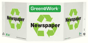 Green@Work Newpaper TriView Sign | 3022