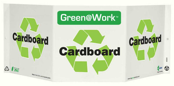 Green@Work Cardboard TriView Sign | 3024