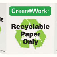 Green@Work Recyclable Paper Only TriView Sign | 3026