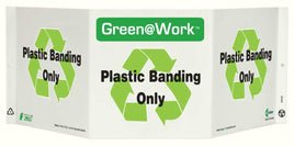 Green@Work Plastic Binding Only TriView Sign | 3046