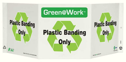 Green@Work Plastic Binding Only TriView Sign | 3046