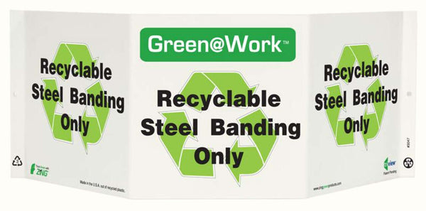 Green@Work Recyclable Steel Binding Only TriView Sign | 3047