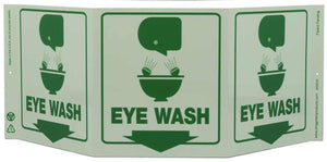 Eyewash With Graphic Down Arrow Glow TriView Sign | 3054G