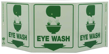 Eyewash With Graphic Down Arrow Glow TriView Sign | 3054G