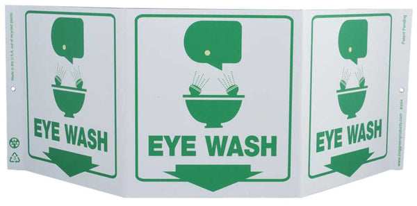 Eye Wash Down Arrow With Graphic TriView Sign | 3054