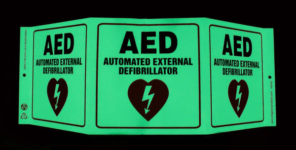 AED With Graphic Glow TriView Sign | 3055G