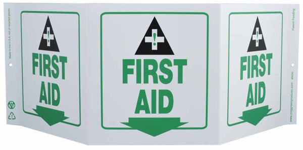 First Aid Down Arrow With Graphic TriView Sign | 3056