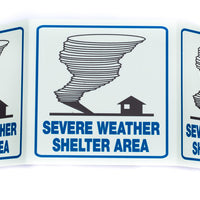 Severe Weather Shelter Area With Graphic TriView Sign | 3057