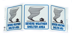 Severe Weather Shelter Area With Graphic TriView Sign | 3057