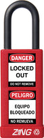RecycLock Padlock, Keyed Alike,1.5" Shackle and 3" Body - Red
