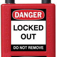 RecycLock Padlock, Keyed Alike,1.5" Shackle and 3" Body - Red
