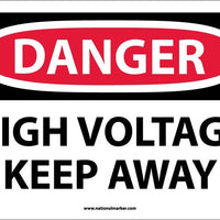 DANGER, HIGH VOLTAGE KEEP AWAY, 7X10, PS VINYL